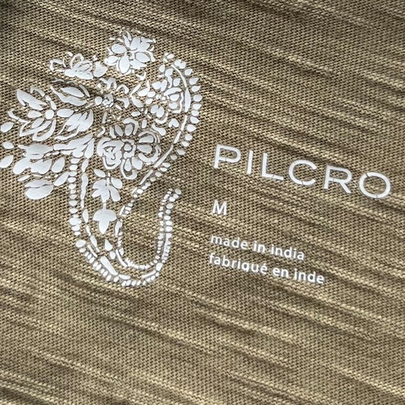 Anthropologie Pilcro Ruffled Open Back Tunic Tee Top Moss Green Womens Medium - Picture 13 of 14